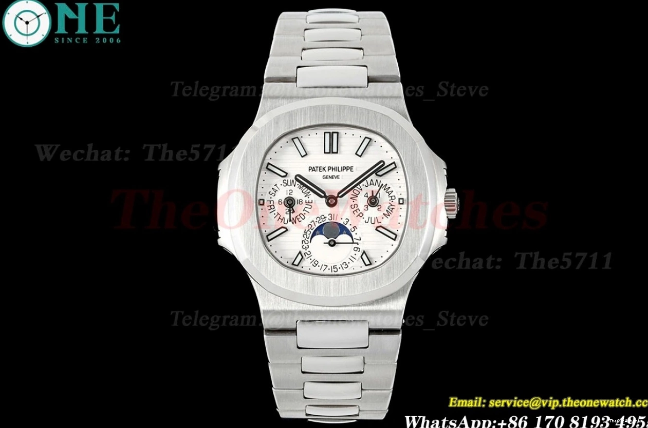 Nautilus 5740 40mm A240 Stk SS SS GRF White 0307